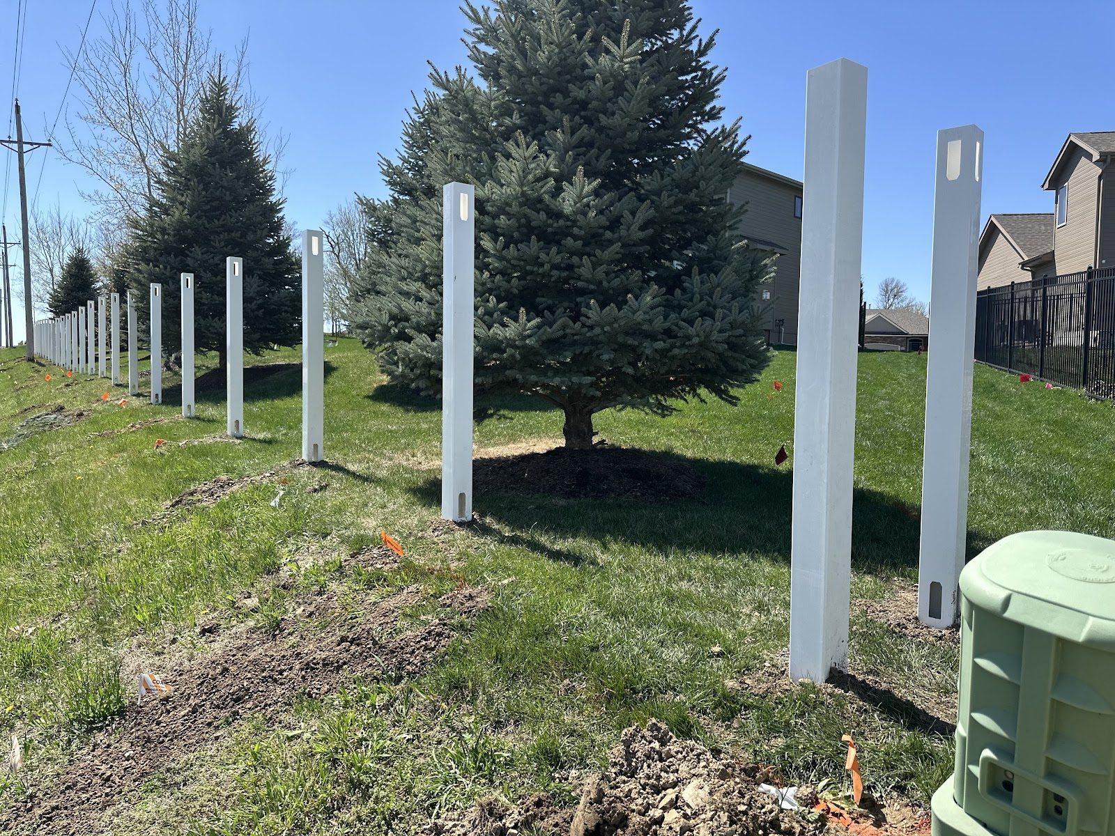 Vinyl privacy plus ornamental steel in Papillion